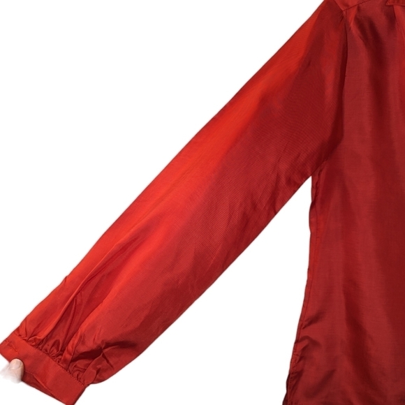 Vintage Shapely Women’s Red Satin Button-Up 1960s Elegant Dressy Top Size 8 - Picture 5 of 14